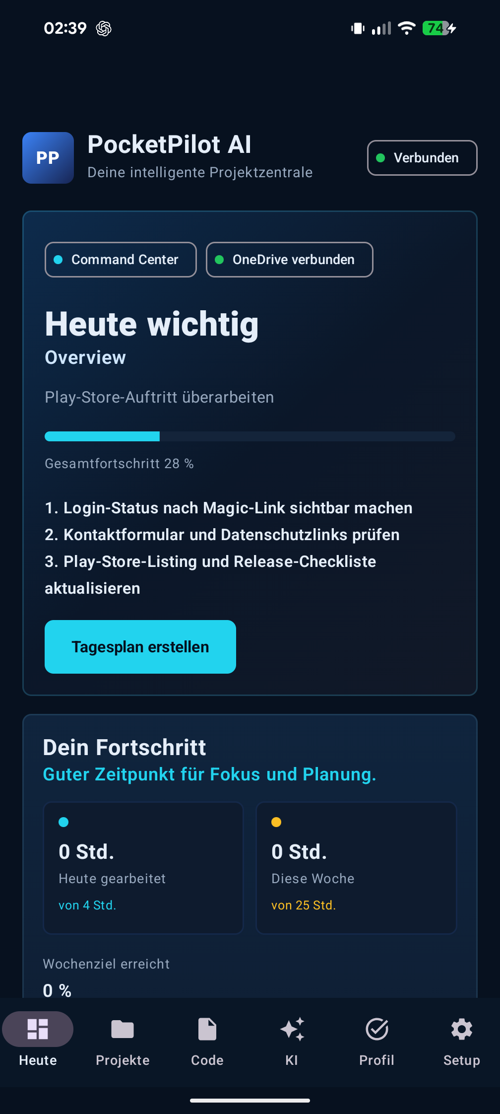 Echter PocketPilotAI App Screenshot